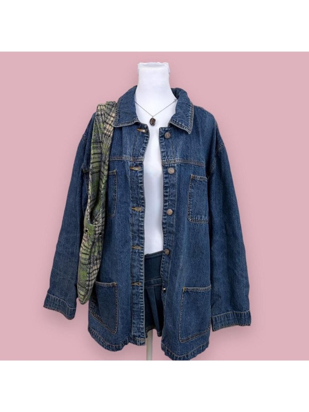 90s denim western light weight chore coat barn jacket
